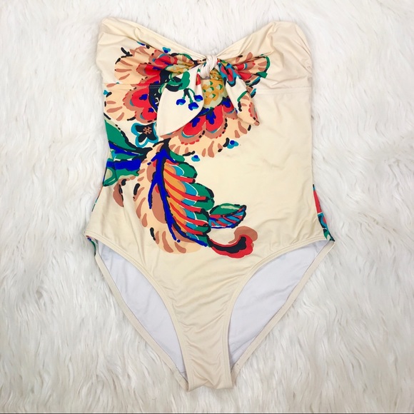 Tory Burch Other - { Tory Burch } Ivory Floral One Piece Swimsuit